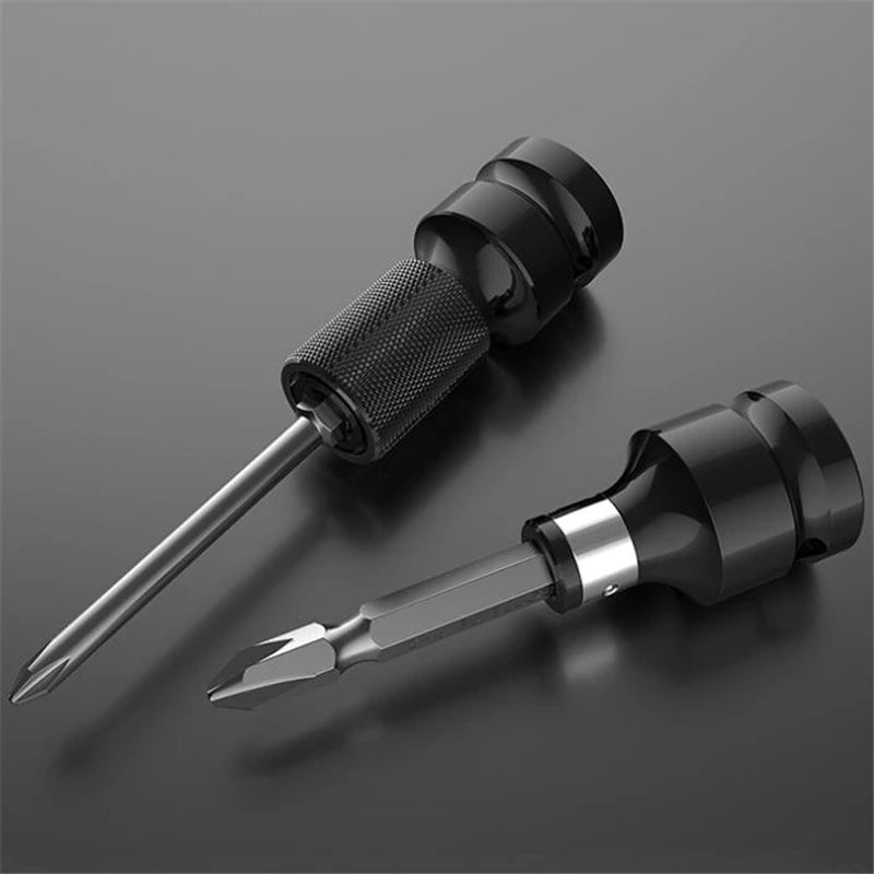 Electric Wrench Socket Adapter Conversion Head , Turn Square 1/2" (12.5Mm) to Hexagonal 1/4" (6.35Mm)